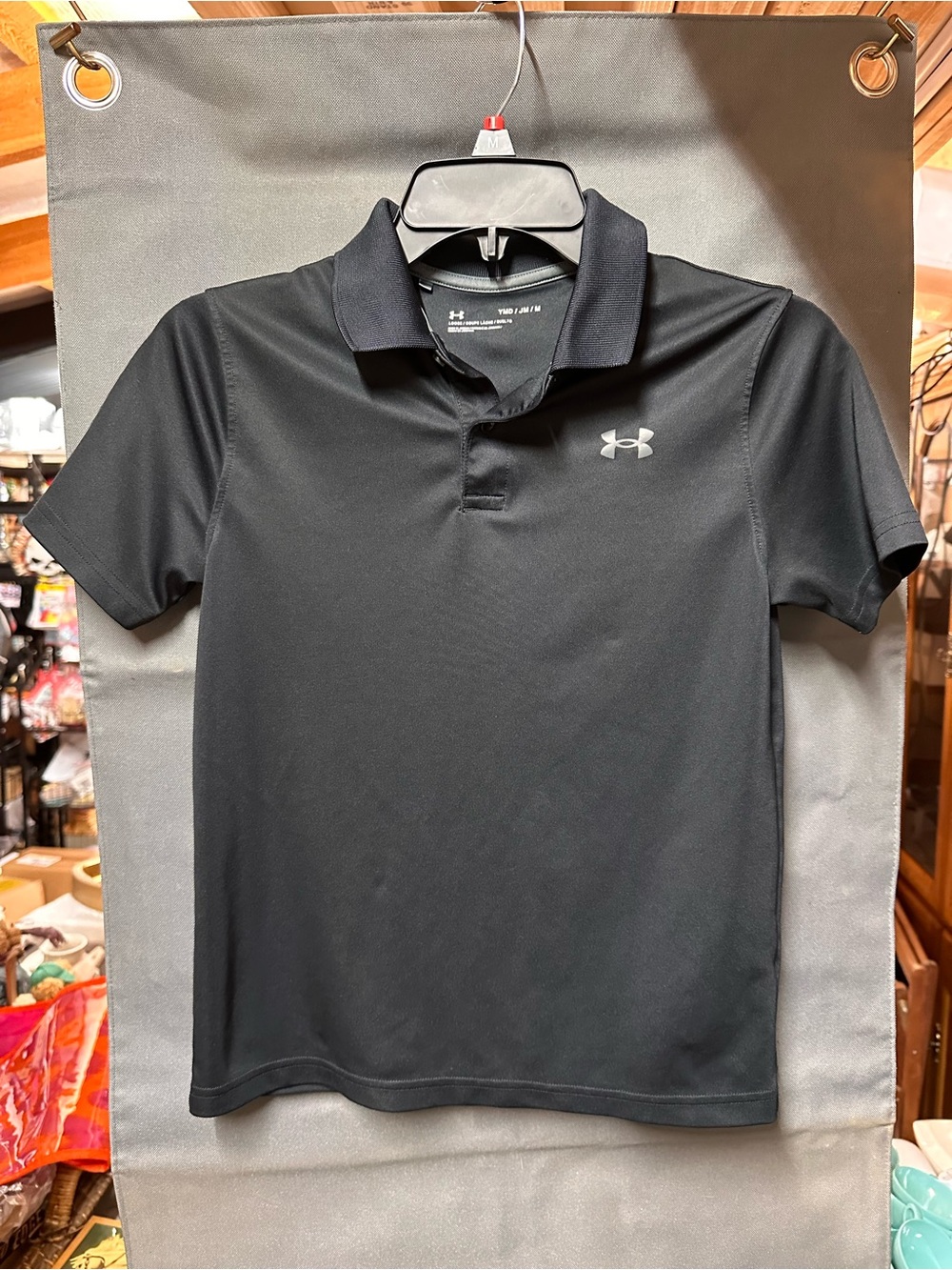 Under Armour Black Kids Short-Sleeve Polo